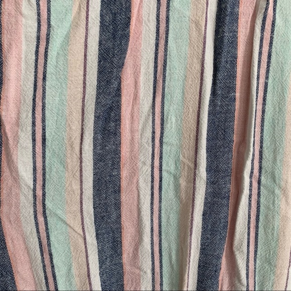 Cloth & Stone by Anthropologie Cropped Multicolor Striped Jumpsuit Size L - Picture 8 of 11